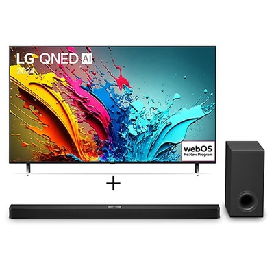 Combo Smart TV LG QNED AI 4K QNED85 86" 2024 + Soundbar LG S90TY | LG BR